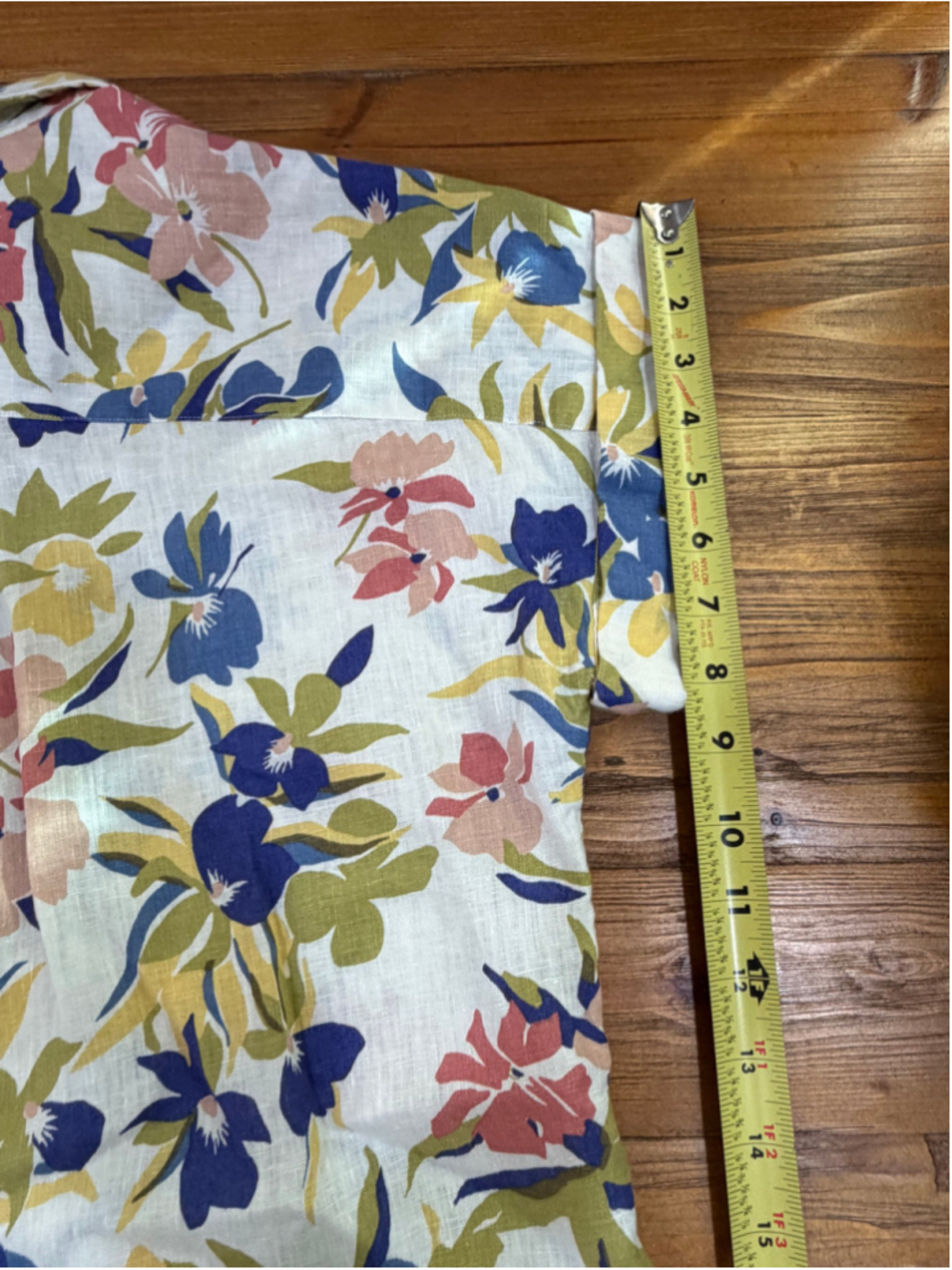 Lauren Ralph Lauren Floral 100% Linen Button Down Shirt Small - Picture 6 of 14